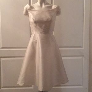 Taffeta fit and flair cocktail dress